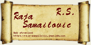 Raja Samailović vizit kartica